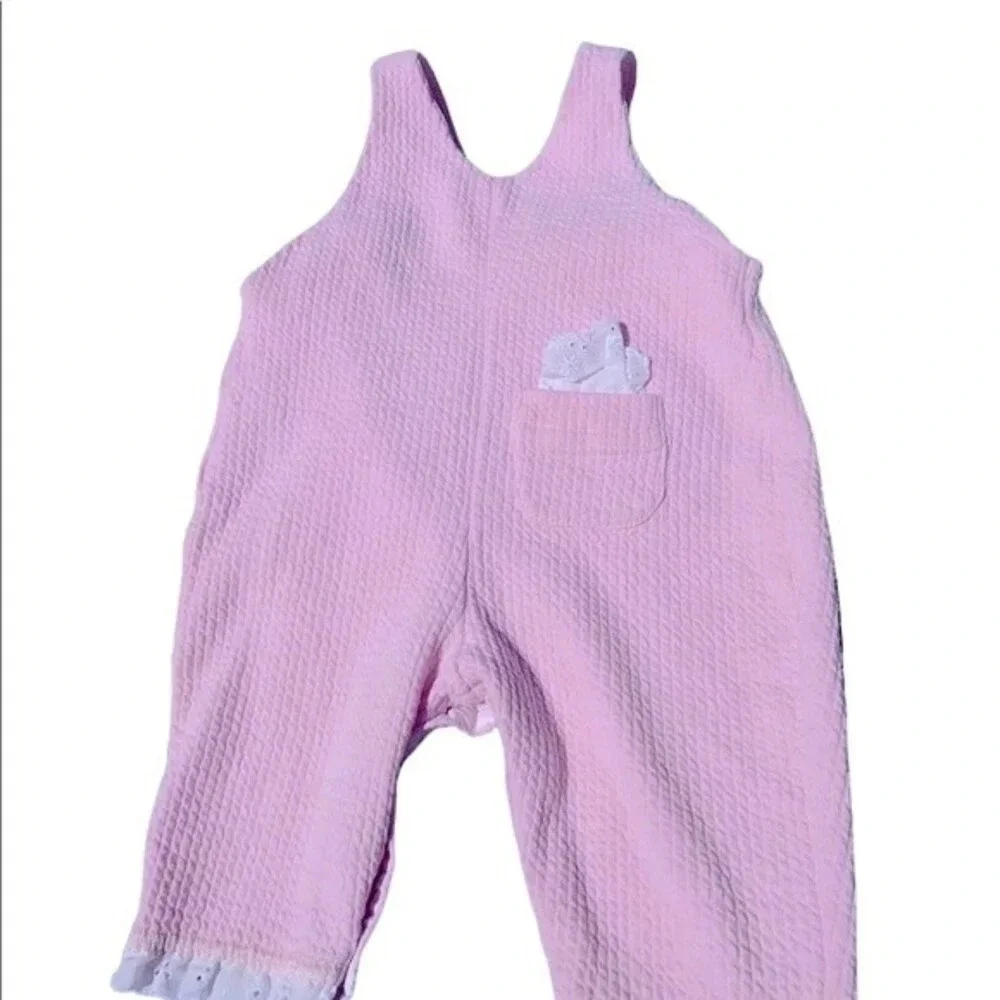 Vintage Carters 3 months pink overalls